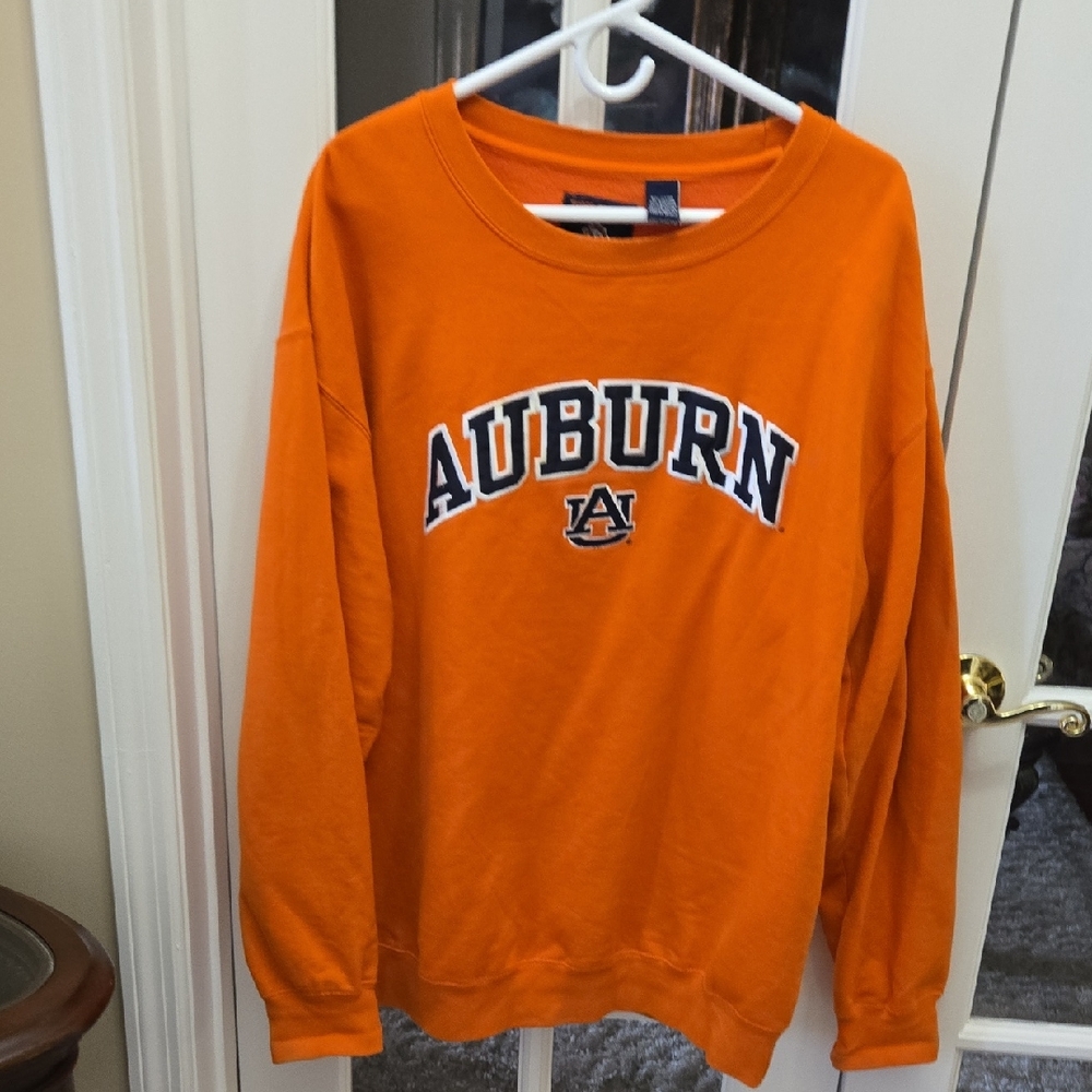 Three Square By Royce Apparel AUBURN Orange Blue Sweatshirt embroidered XXL EUC